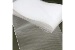 BIAS BESPOKE 25 Yards of Soft Horsehair Braid with Gathering Thread 8" Wide, Transparent