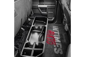 InTimesAuto Black Underseat Storage for 2017-2024 Ford F-250 F-350 F-350 Super Duty and 2015-2024 Ford F-150 SuperCrew Crew Cab Rear Under-Seat Organizer, Heavy Duty, Perfect for Off-Road Enthusiasts