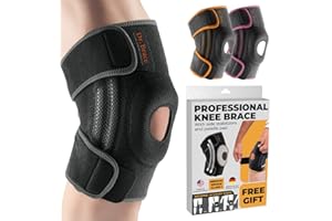DR. BRACE ELITE Knee Brace with Side Stabilizers & Patella Gel Pads for Maximum Knee Pain Support and fast recovery for men a