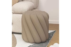 Plush Sofa Stool Dressing Table Chair Makeup Stool Hallway Shoe-Changing Round Sofa Coffee Table Stool,A