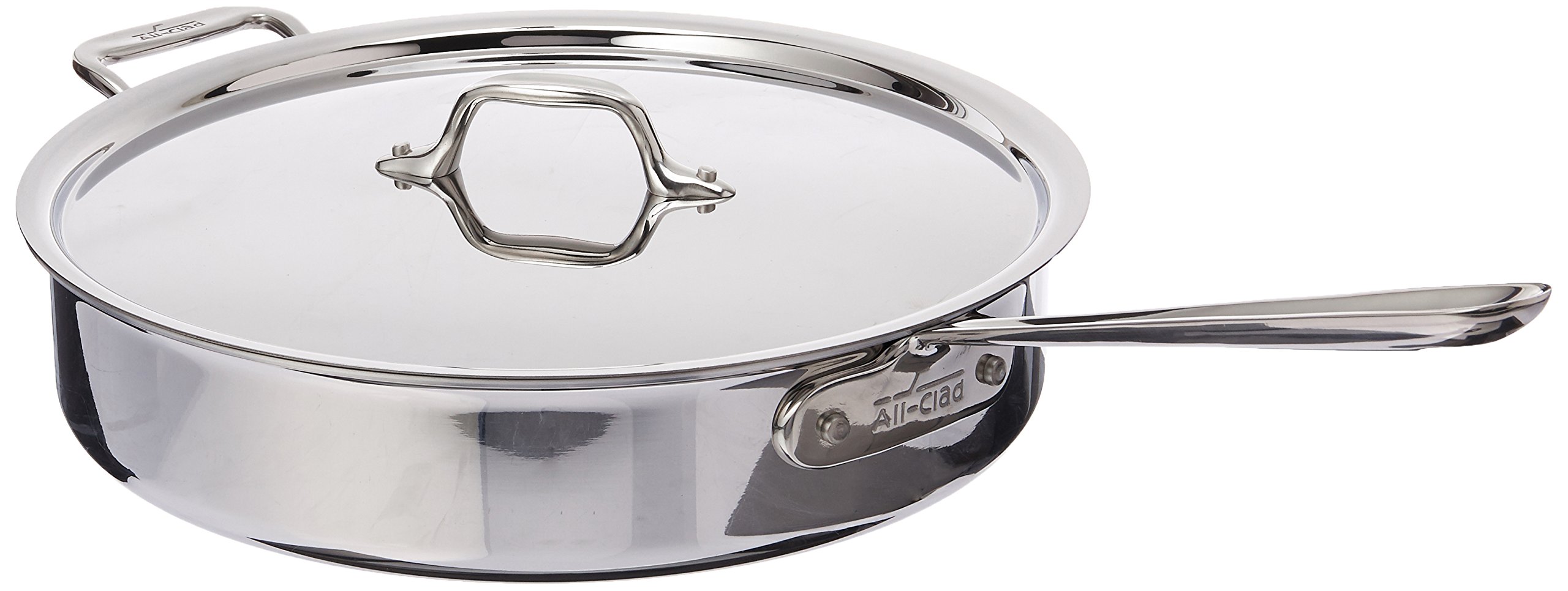 AllClad 4405 Stainless Steel Triply Saute Pan with Lid Cookware, 5