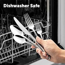 KINGSTONE Silverware Set, 60-piece 18/10 Stainless