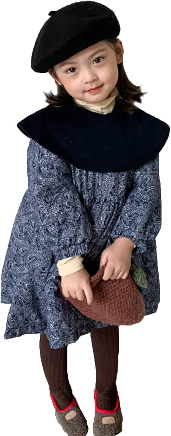 Amazon Slinx ワンピース 女の子 幼児 子供 ドレス 中綿入り 暖かい 付け襟 可愛い キッズ 森ガール お姫様風 ふんわり ギャザー 春秋冬 厚手 チュニック お出かけ プレゼント 1 6歳 フォーマル 通販