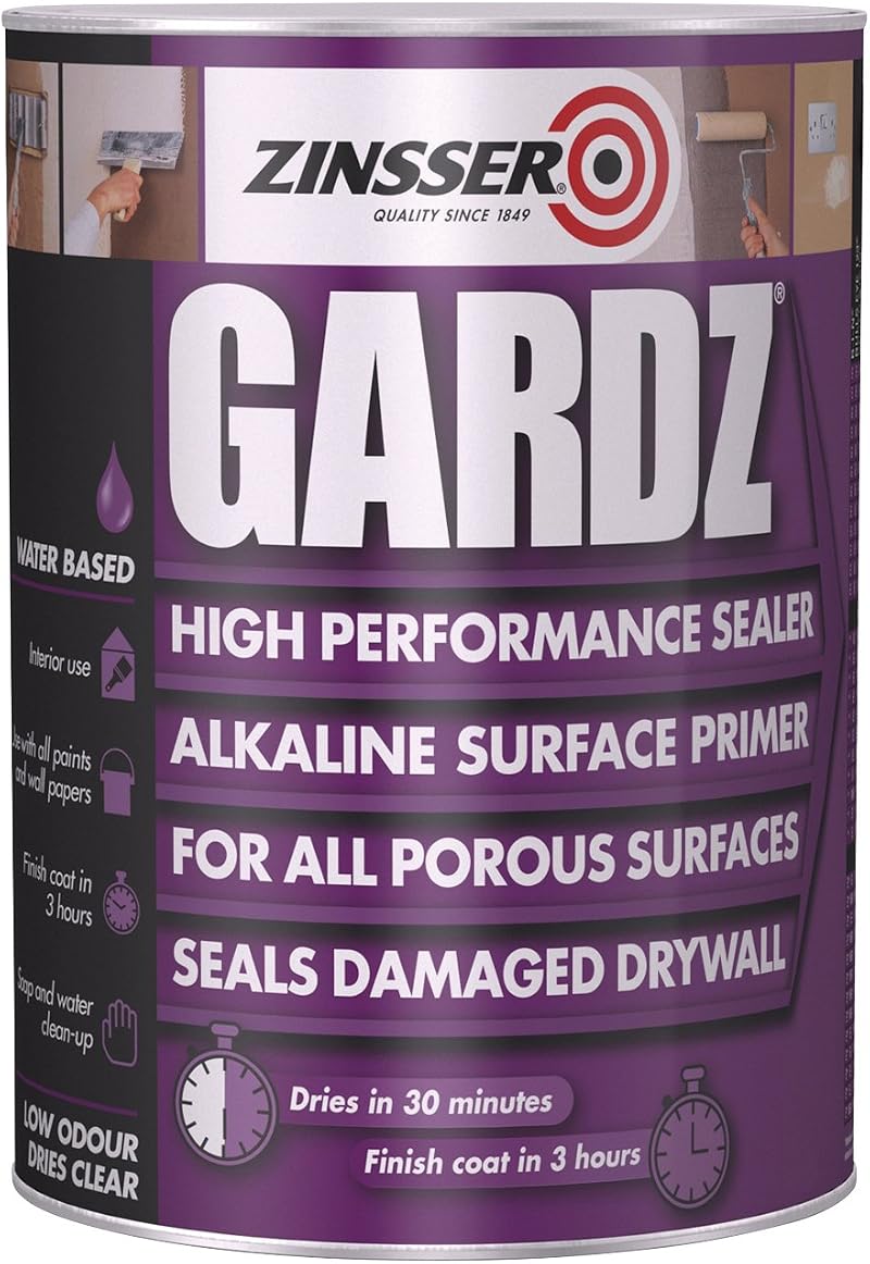 Zinsser Gardz Sealer Primer 500ml Clear Water-Based Masonry