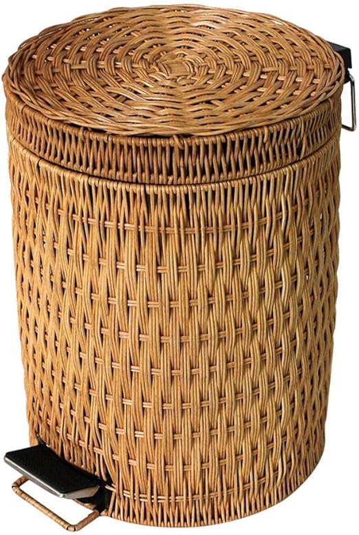 CYQ Indoor Waste Bins Woven Rattan Kitchen Trash Bins