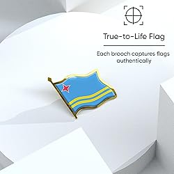 Aruba Flag Lapel Pin - Enamel Metal National Badge