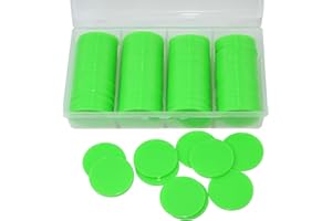 StarMall 100 Pieces Plastic Learning Countes Disks Bingo Chip Counting Discs Markers Tokens with Storage Case for Math Learning, Counting, Poker Chips Game, Bingo Chips Game