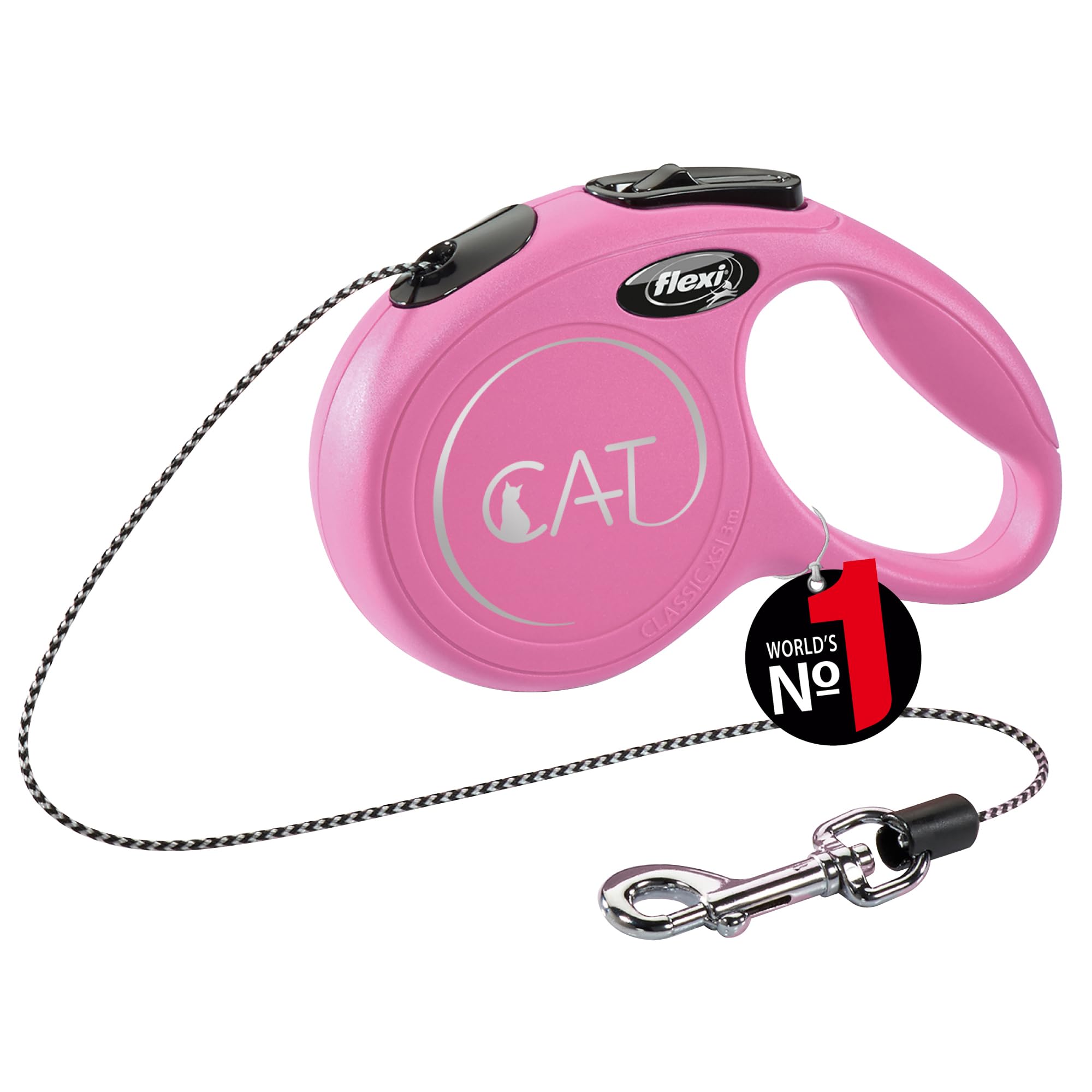 flexi CAT Cord 3 m pink, retractable leash for cats up to 8 kg