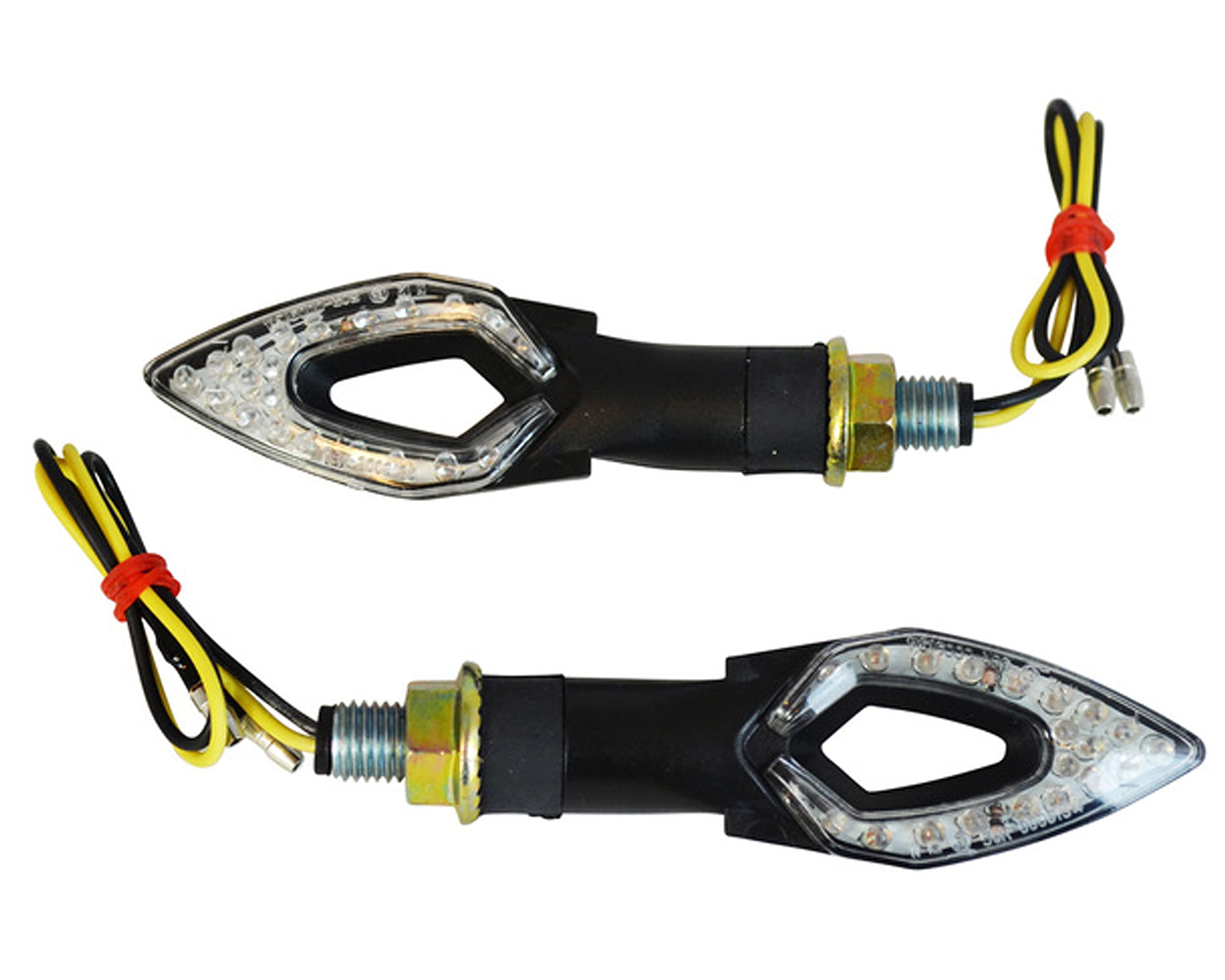 Alchemy Parts Black LED Indicators E Marked Universal Fit for Most Motorcycles