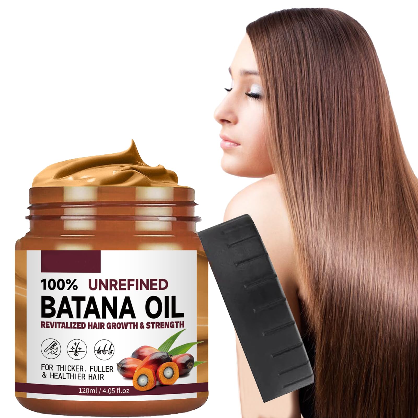 Pemarlis 120ml organic batana oil for hair growth, promotes the well-being of hair in men and women, improves the radiance of hair and skin