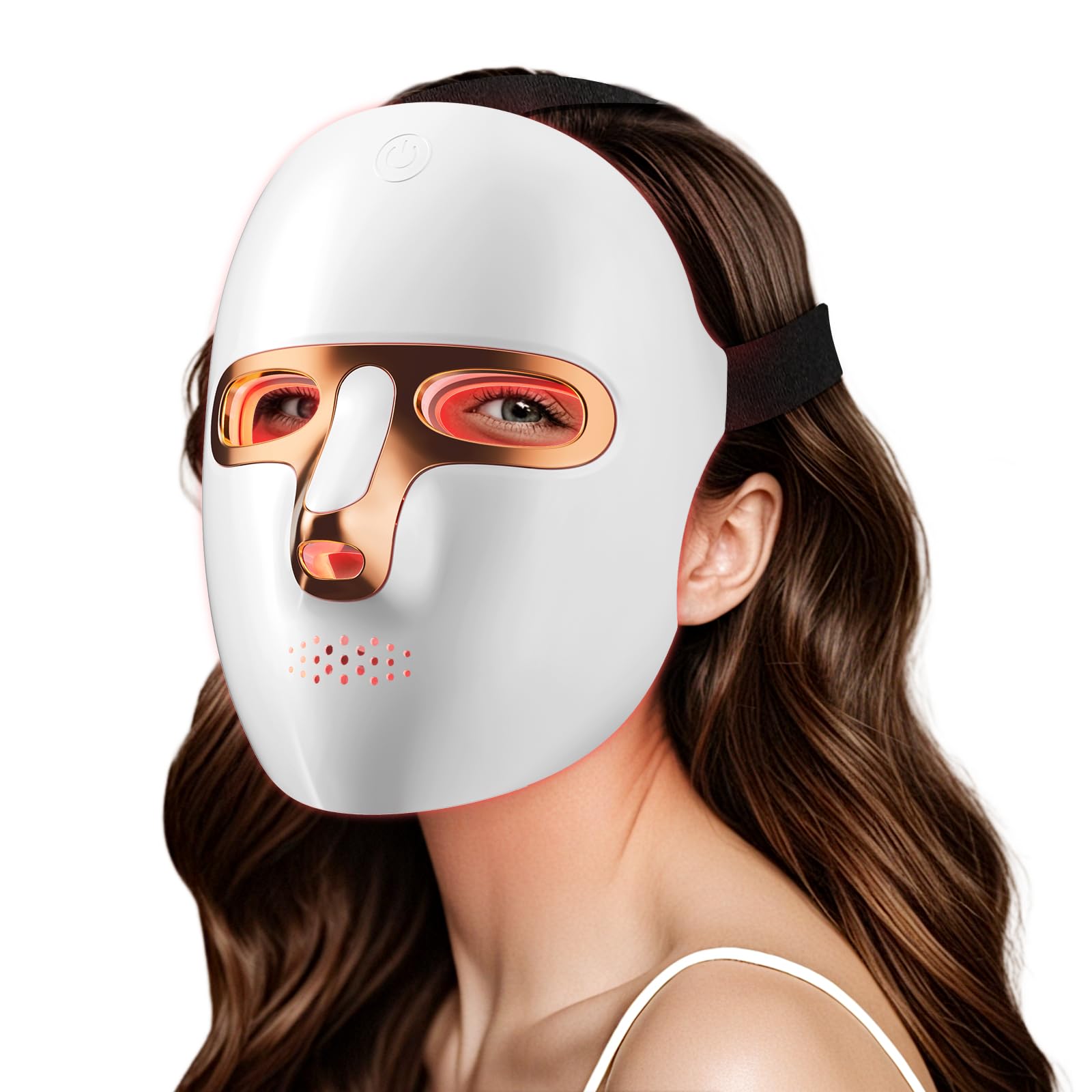 Photo 1 of tinkoola Red Light Therapy Mask for Face & Neck, LED Face Light Therapy,USB C Rechargeable,Infrared Mask