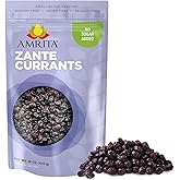 Amrita Zante Currants 1 lb, No Added Sugar Dried Black Currants, Non-GMO | Naturally Sweet Dried Fruit, Gluten Free, Non-GMO, Vegan. Packed Fresh in Resealable Bags for Baking, Salads &amp; Healthy Snacks