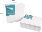 EXERZ 30x30cm Framed Canvas 5pk 1.7cm Pre-Stretched 280GSM 100% Cotton view 2