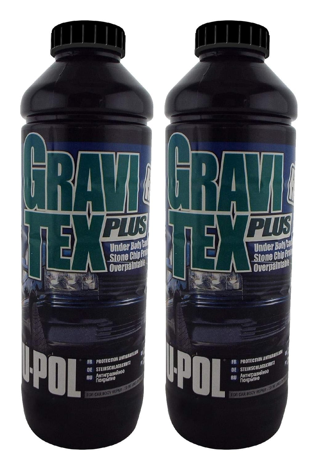 Gravitex UPol Black Professional Stone Chip Protector 2 x 1 Litre