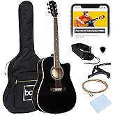 Best Choice Products 41in Beginner Acoustic Guitar Full Size All Wood Cutaway Guitar Starter Set w/Case, Strap, Capo, Strings