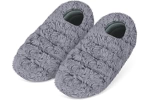 SUZZIPAD Microwavable Heated Slippers and Feet Warmer for Cold Day, Foot Warmers for Bed, Microwave Slipper for Discomfort Re