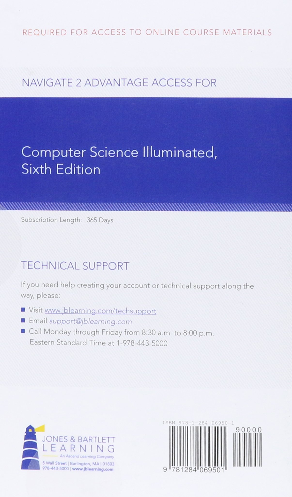 Navigate 2 Advantage Access For Puter Science Illuminated 9781284069501 Books