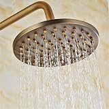Aopoy 8 Inch Antique Brass Rainfall Shower Head with Filter Vintage Swivel G1/2 view 8