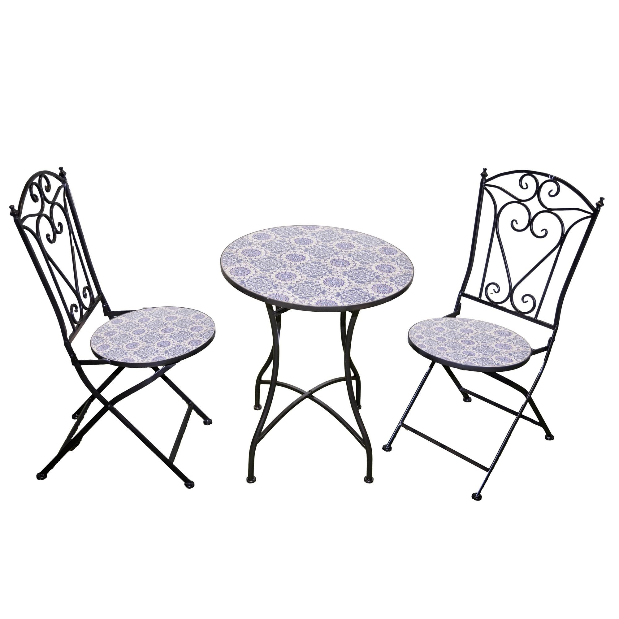 Mosaic 3 Pieces Bistro Set Met...