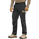 MOURCE Work Cargo Pants for Men Ripstop - Water Resistant Lightweight EDC Tactical Pants for Men with 10 Pockets