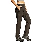 Haimont Women's Hiking Cargo Pants Quick Dry Lightweight Ripstop Stretch Nylon Travel Pants with Zip Pockets Water Repellent