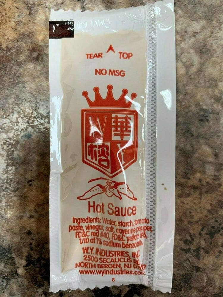 10 CHINESE HOT SAUCE INDIVIDUAL PACKET, WY BRAND BEST HOT