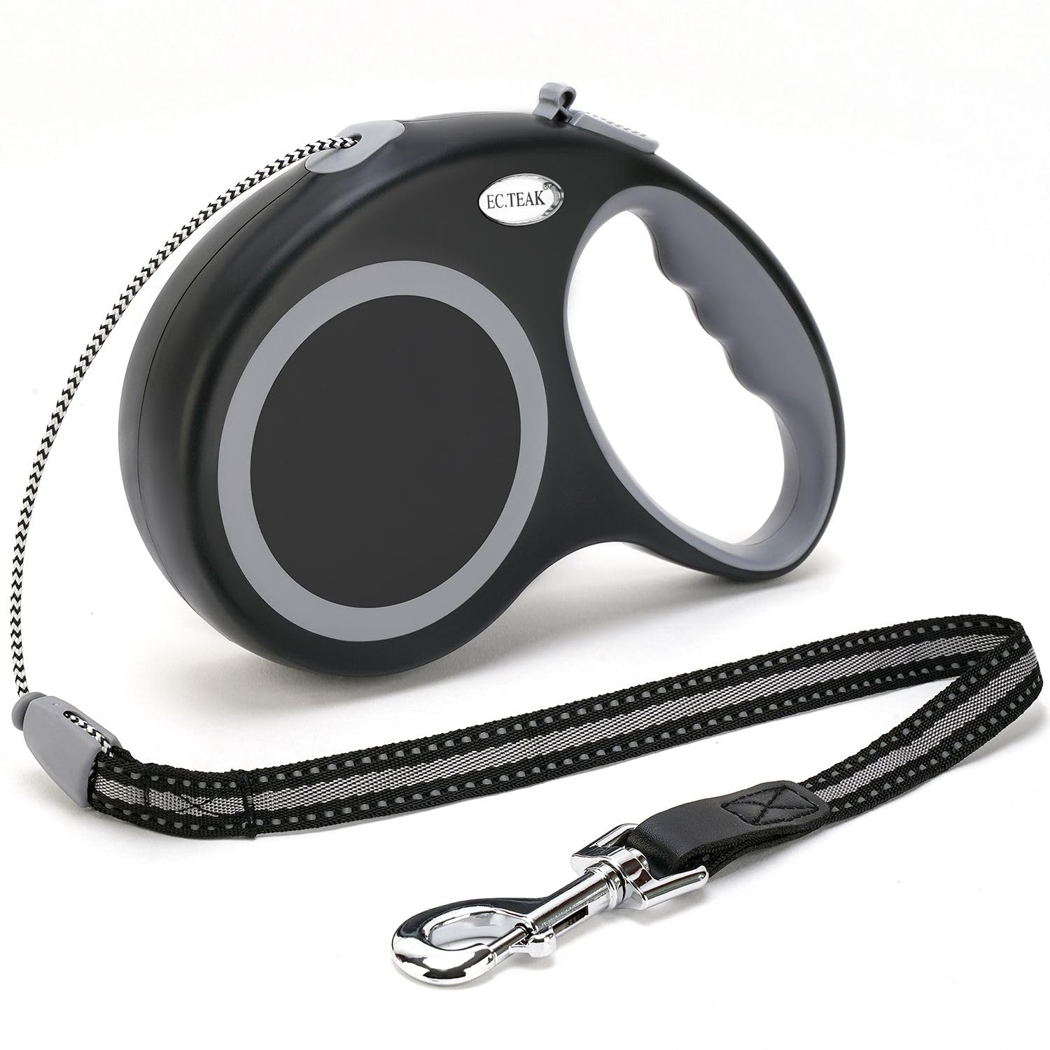 EC.TEAK Retractable Dog Leash, 30 FT Dog Walking Leash for Medium Large Dogs up to 110lbs, Heavy Duty No Tangle, Large