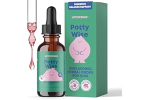 JoySpring Potty Wise Drops – Natural Constipation Relief for Kids & Toddlers – Elderberry, Licorice Root Extract, Fennel Seed & Senna – Sugar-Free Vegan Liquid Blend Supplement (1 fl oz) 30 Servings