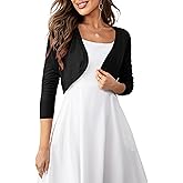 U.Vomade Women's Cropped Cardigan Bolero Shrug Open Front Sweater Long Sleeve S-XL
