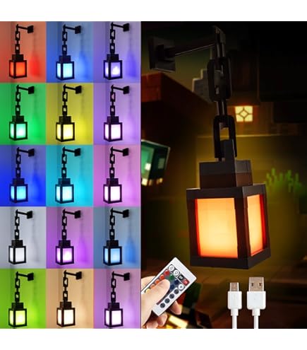 Minecraft zaklamp, lichtgevende wandlampen nachtlampjes led-verlichting