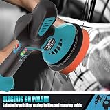 SEHMTSRF Cordless Buffer Polisher 6 Inch 3000mAh Makita Battery 23pc Kit view 6