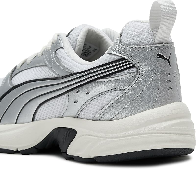 Sneakers légères Milenio Tech Unisexe 43, White Silver Feather Gray Metallic