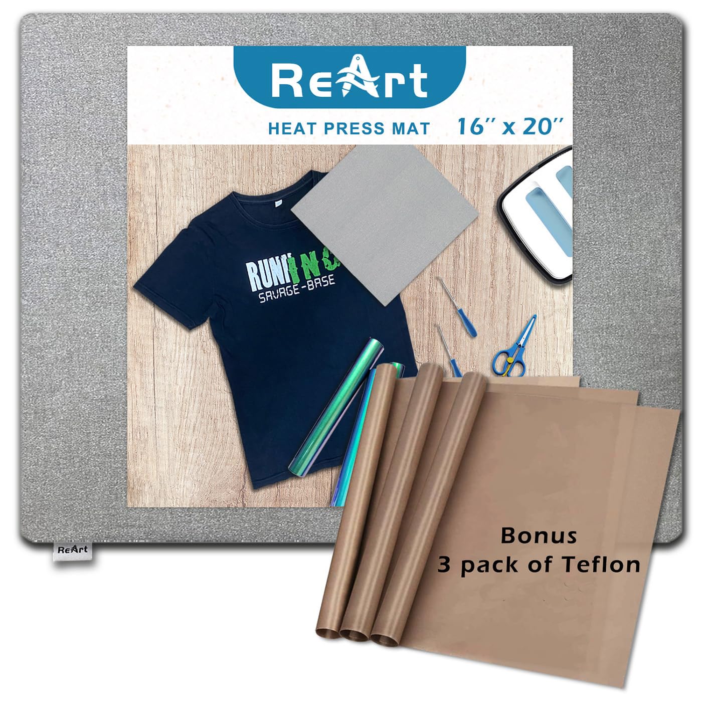 Photo 1 of Heat Press Mat 16" x 20" for Easypress Both Sides Applicable - Mat for Heat Press Machines and HTV and Iron On Projects