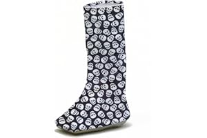 CastCoverz! Orthopedic Walking Boot Cover - Dark Skulls - Size B - High Top - Fashionable, Protective, and Washable - Bootz! - Made in the USA