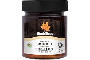 Biodelices - Organic Maple Jelly, 130ml - Ideal for Spreading on Toast, Drizzling over Pancakes, or Enhancing Your Favorite D