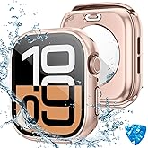 Tensea (2 in 1) for Waterproof Apple Watch Screen Protector Case Series 11/10 42mm Accessories, 360 Front and Back, iWatch PC Face Cover with Tempered Glass for Women Men, 42 mm