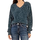 Karwuiio Women's Knit Fuzzy Sweater Long Sleeve Soft Fluffy Pullover Jumper Y2K Streetwear