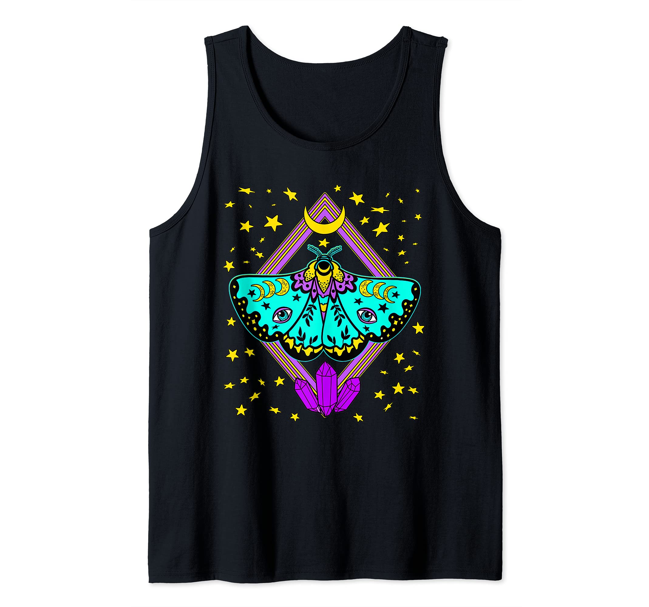 Mystical Moth Butterfly Moon Goblincore Tank Top