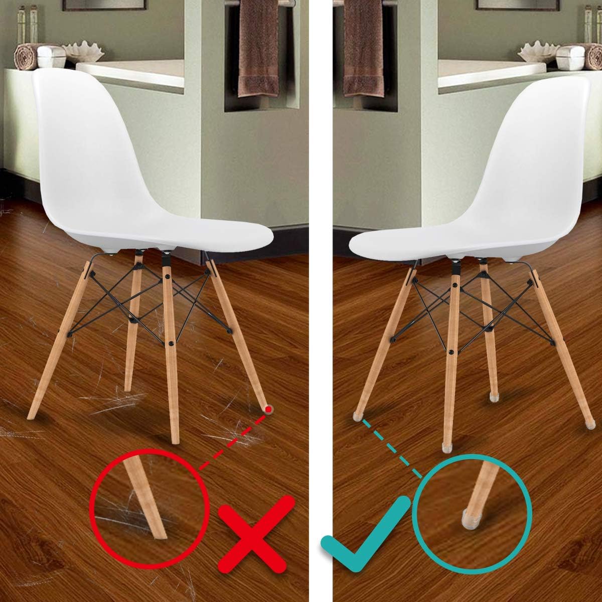 Amazon Com Melonboat Chair Leg Floor Protectors With Felt Furniture Pads Glides Feet Caps A Mx029 16 Pack Fit Round Leg 1 1 16 Inches To 1 1 4 Inches 2 7 3 1cm Or Square 7 8 Inch To 1 Inch