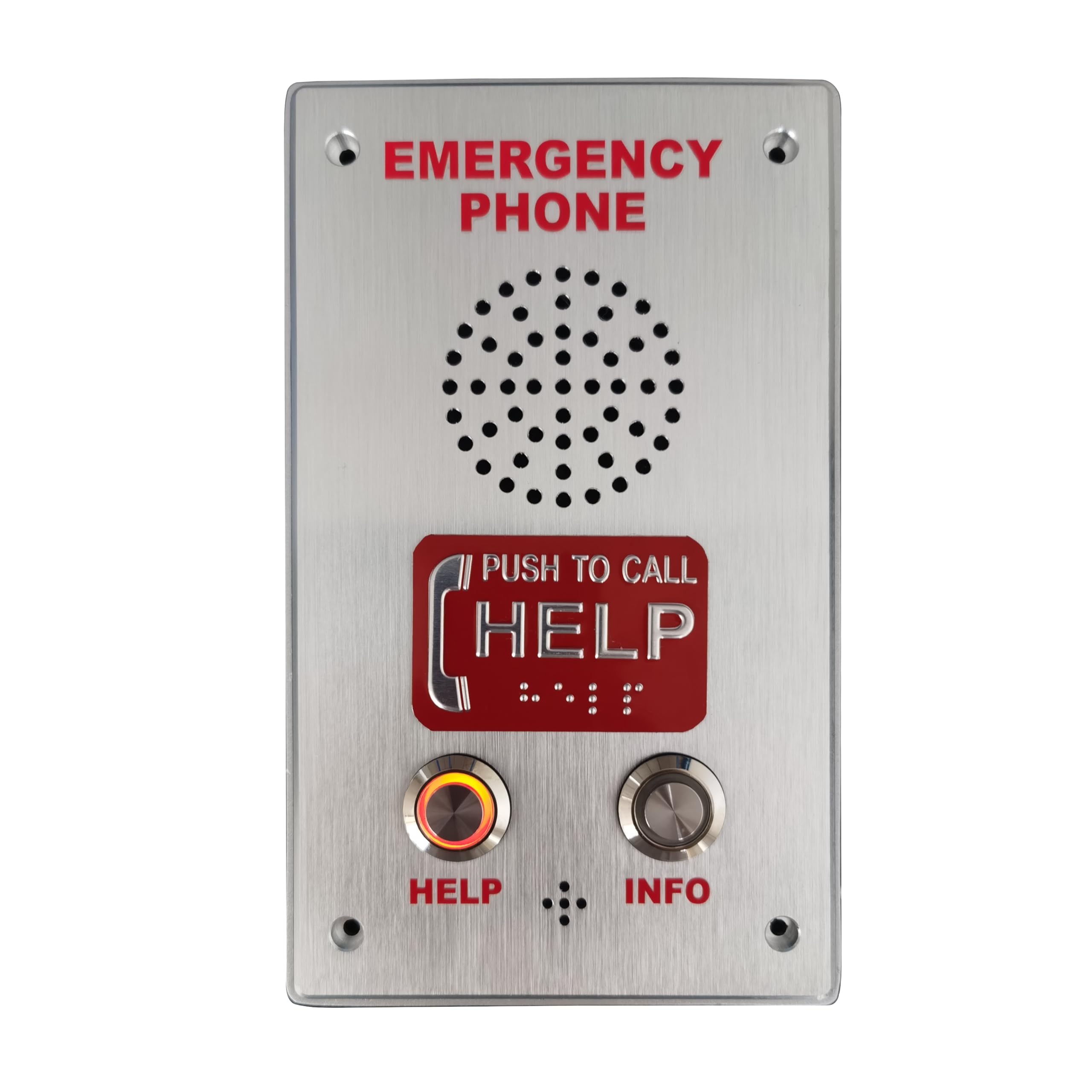 Photo 1 of LeCall Emergency Dialer Phone/Elevator Phone with Voice Announcement, ADA Compliant, Auto-Dial 911 and Programmable, TEP331 (TEP331TB)