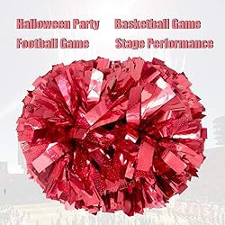 Hooshing 2PCS Red Pom Poms Cheer Professional