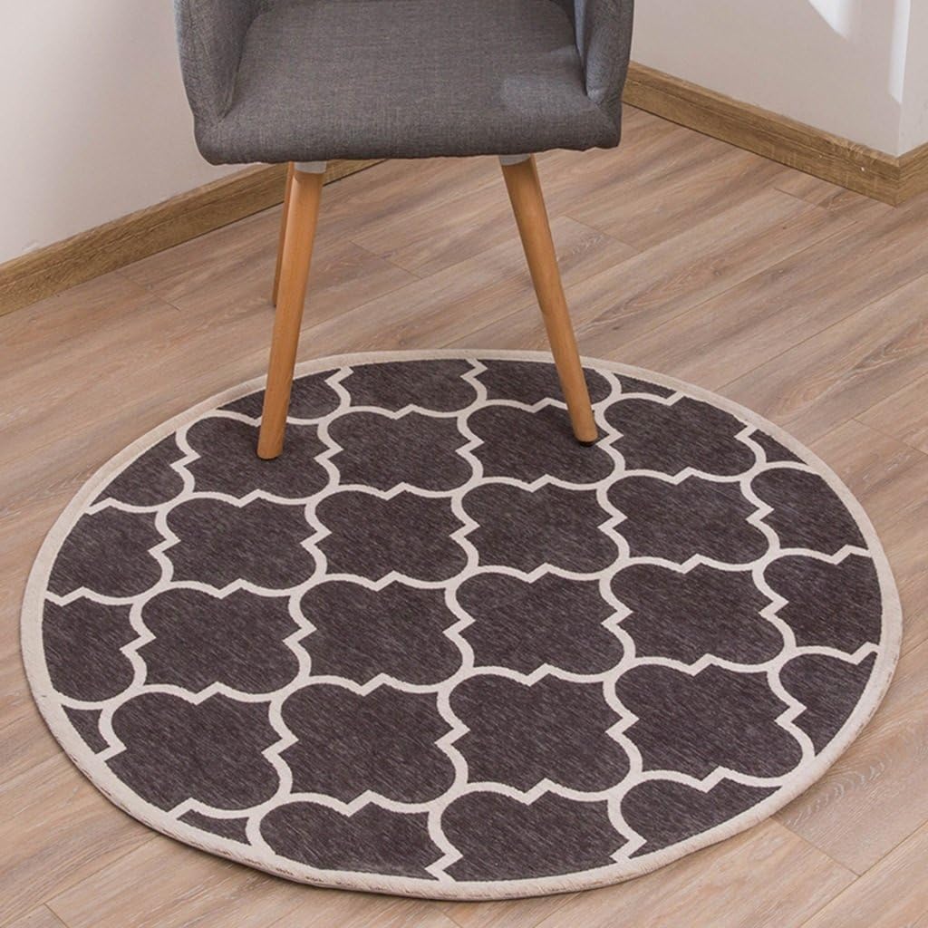 Qiaoquanbao & European carpet Round Rug, Nordic Minimalist Carpet Piano Gondolas Chairs Mats Computer Chairs Carpet Home Machine Washable Carpet supermarkets (Size : Round-100cm)