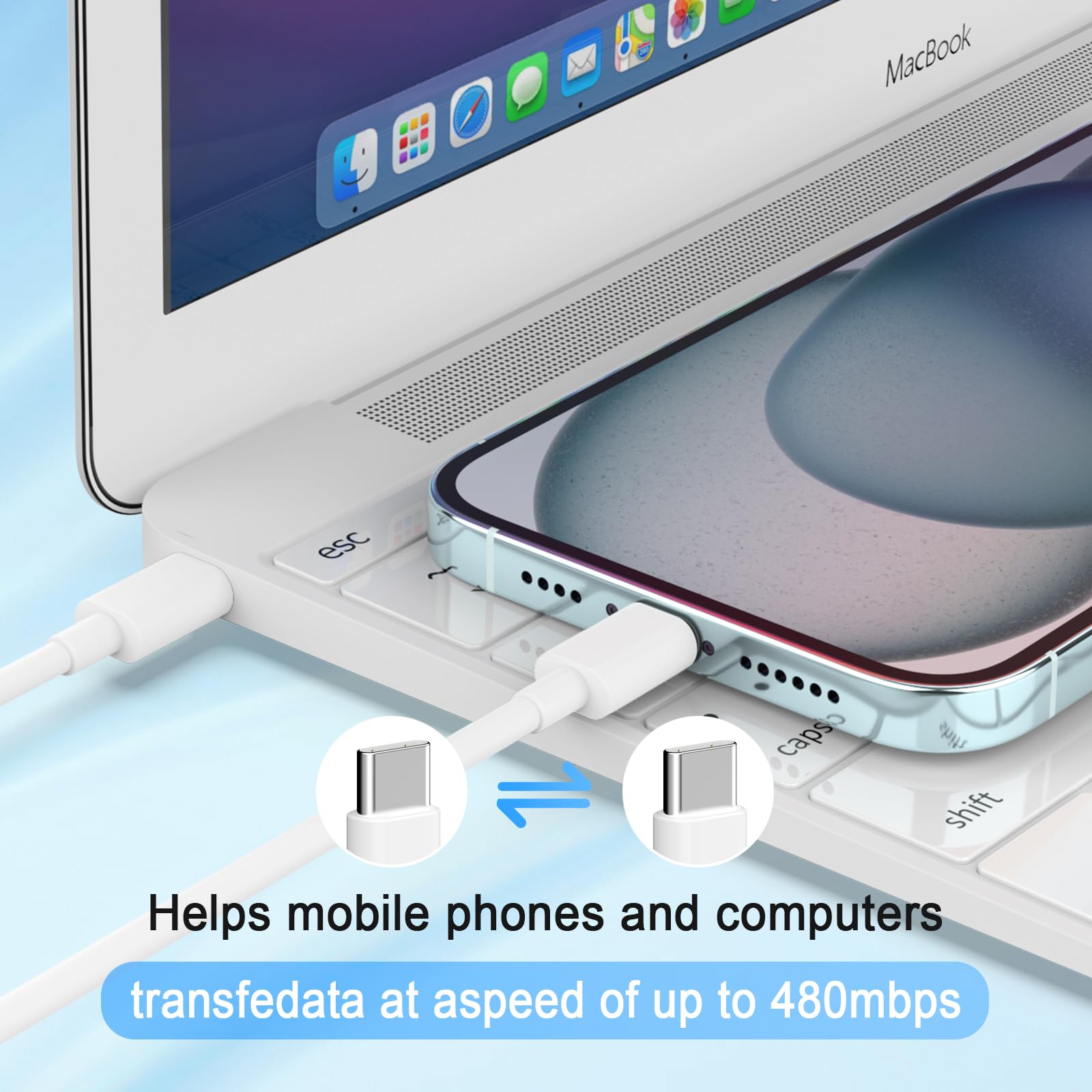 iPhone 17 16 15 Charger, USB C Charger, 4-Pack Fast Wall Charging, USB-C Chargers Block (4-Pack 6 ft Cable Included) for iPhone 17 Pro/Pro Max Air/16 15 Pro/Pro Max/Plus/iPad Pro/AirPods Samsung