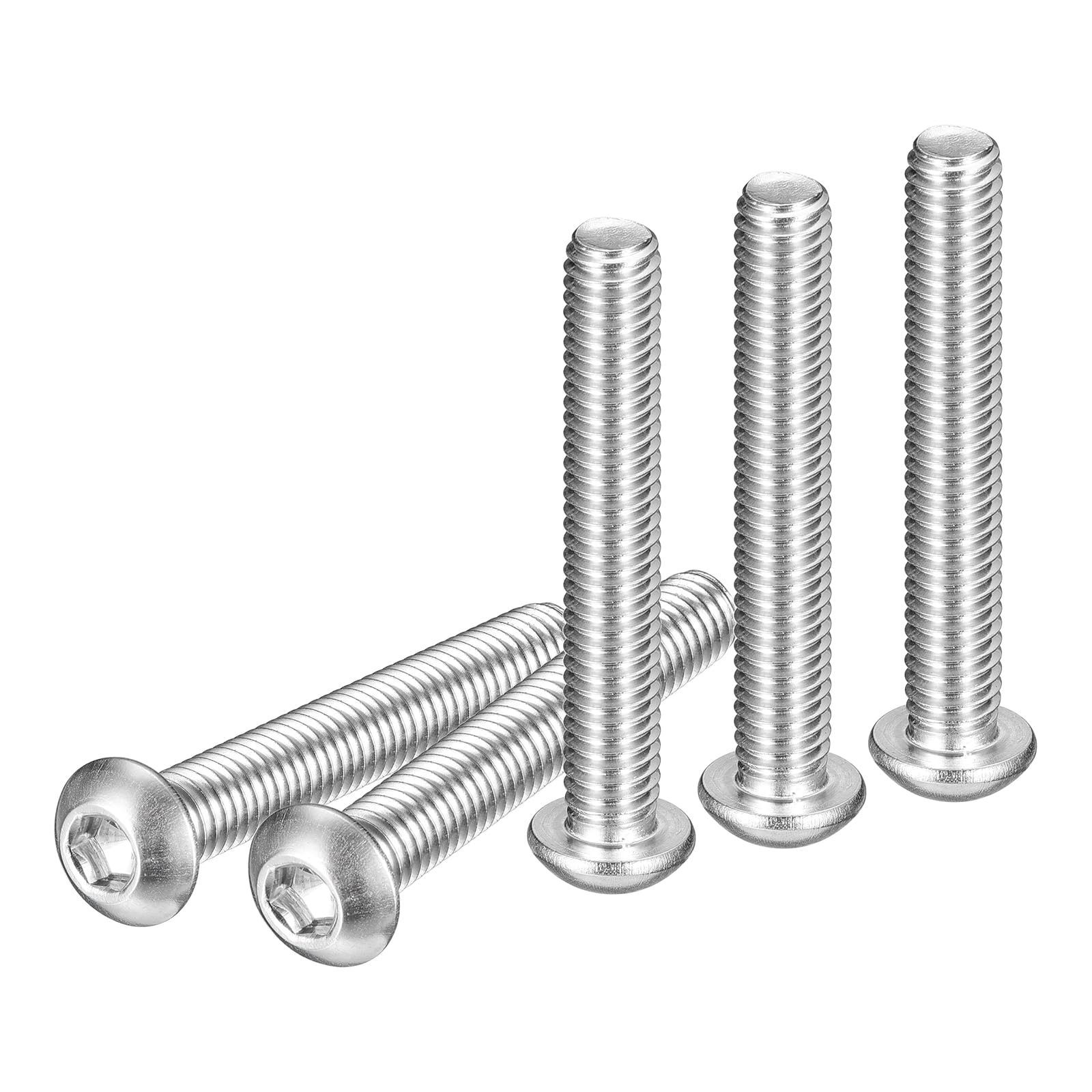 DTGN M6-1x40mm Button Head Socket Cap Screws - 10Pack - Good for Machine - 304 Stainless Steel 18/8 - Hex Drive Full Thread Fasteners — image 1