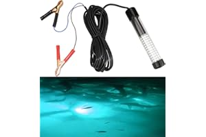 Lightingsky 12V 14W 180 LEDs 1300 Lumens LED Submersible Fishing Light Underwater Fish Finder Lamp with 5m Cord