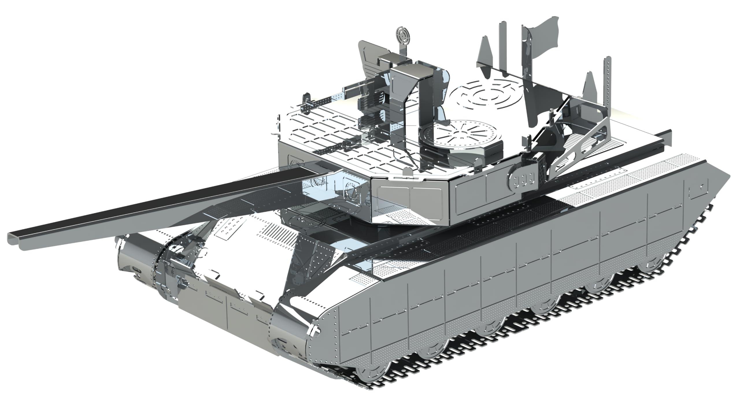 METAL TIME OPLOT T-84, 3D Puzzles for Adults or Teens, DIY Metal Puzzle Model Kit, 3D Metal Model Brain Teaser Puzzle - Great Gift Idea,59 PCS.
