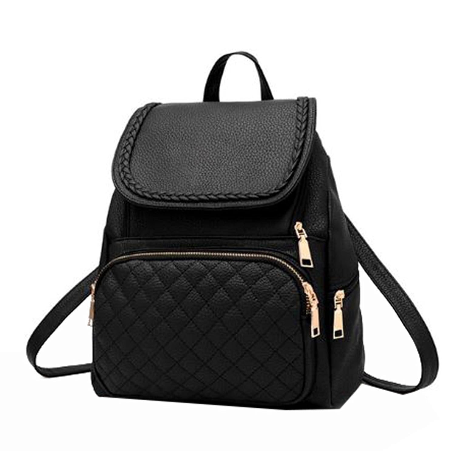 redlicchi women's black casual backpack - medium