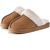 OOW Fuzzy Slippers for Women Cozy Faux Fur House Shoes Winter Warm Memory Foam Slippers for Indoor and Outdoor