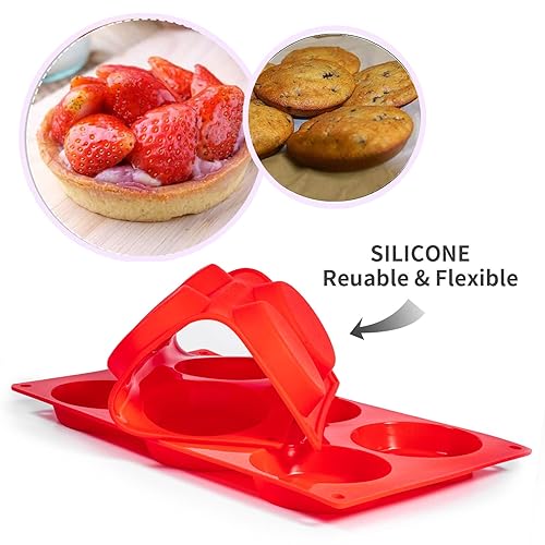 Silicone Muffin Top Pans, Pack Non-stick 3