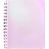 ban.do Metallic Rough Draft Large Spiral Notebook, 11" x 9" with Pockets and 160 College Ruled Pages, Pearlescent